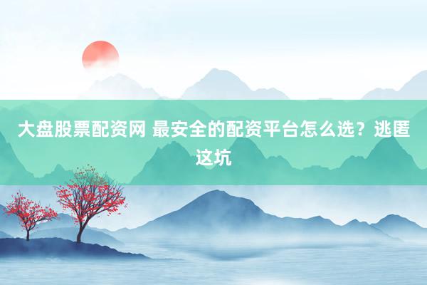 大盘股票配资网 最安全的配资平台怎么选？逃匿这坑